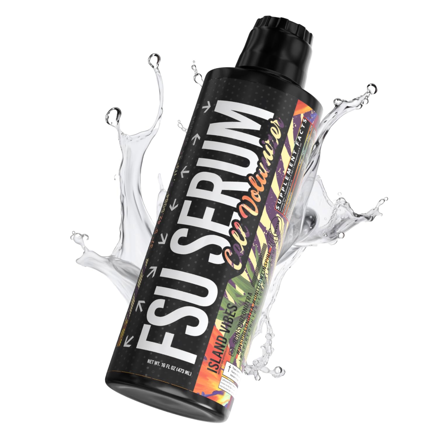 Inspired Nutraceuticals FSU Serum bottle highlights liquid glycerol for intense pumps.