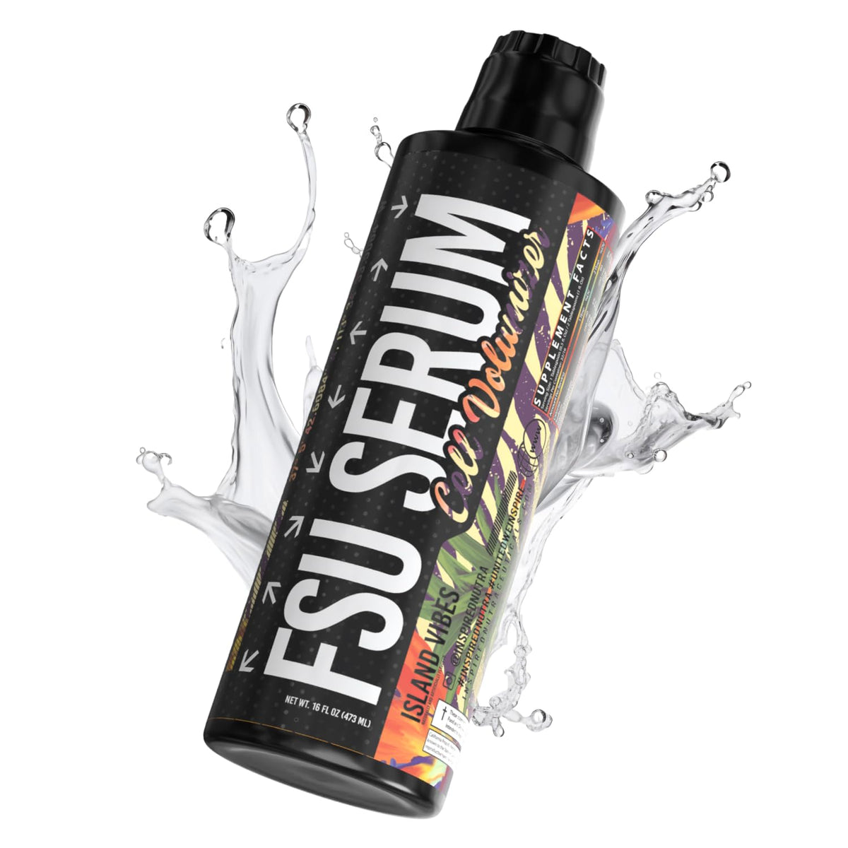Inspired Nutraceuticals FSU Serum bottle highlights liquid glycerol for intense pumps.