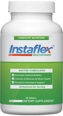 Instaflex Multivitamin bottle front showing 90 tablets for daily joint support.