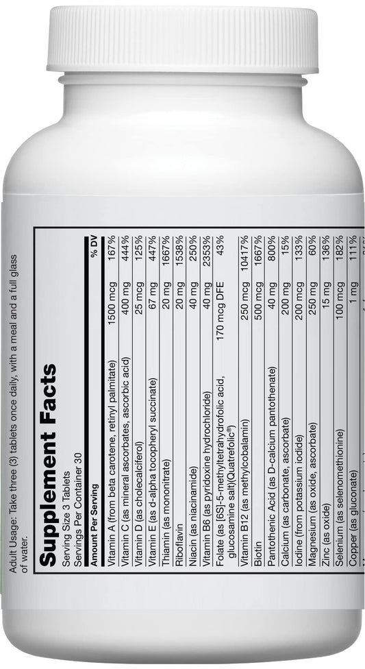 Close-up of Instaflex Multivitamin tablets for daily use and easy dosing.