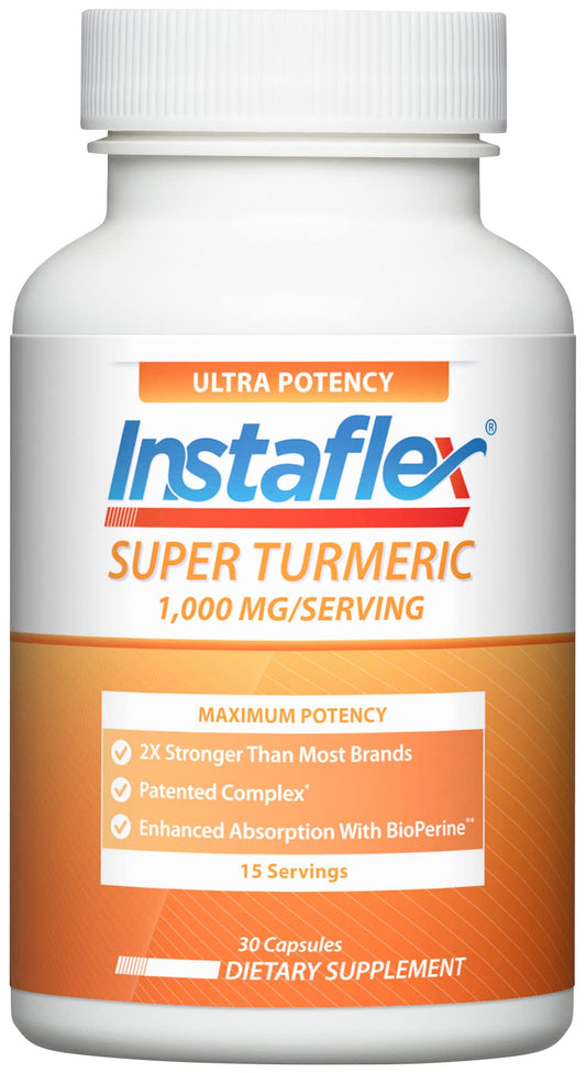 Instaflex Super Turmeric bottle front view for daily support.