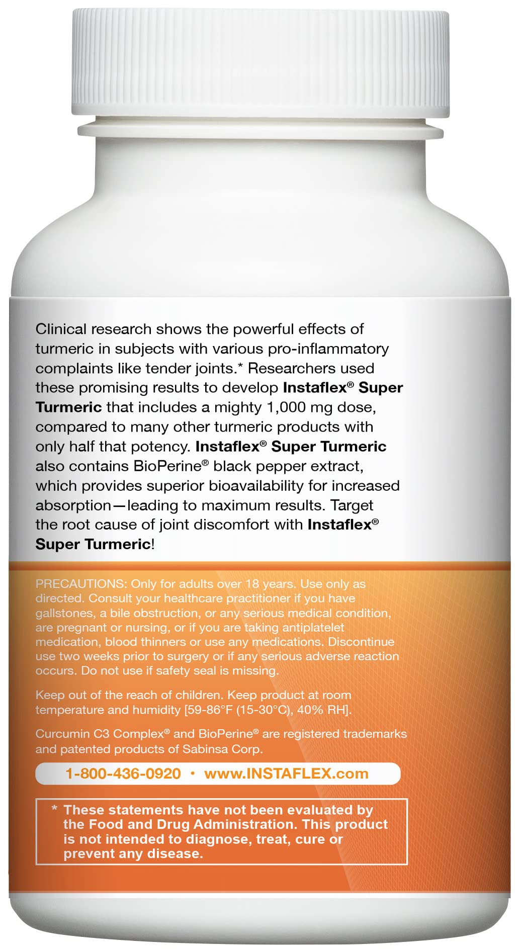 Instaflex Super Turmeric capsules close-up highlights 95% curcuminoids for potency.