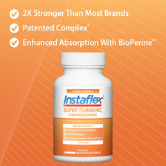 Instaflex Super Turmeric capsules ready in a bottle suggesting simple daily use.