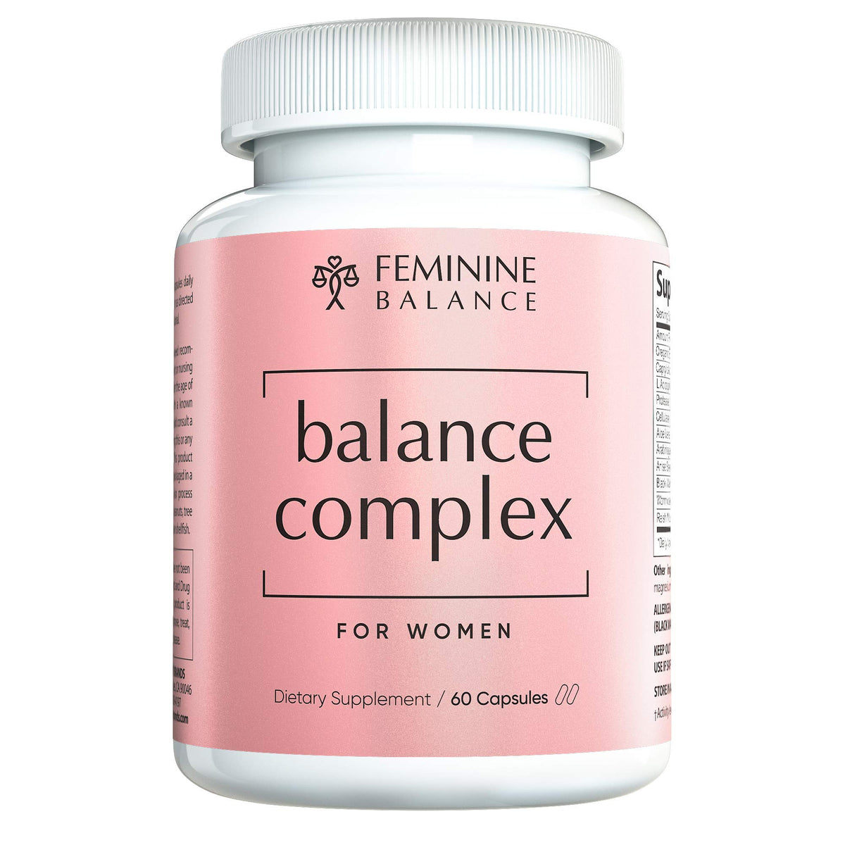 Instant Brands Balance Complex bottle pour showing daily probiotic support for vaginal health