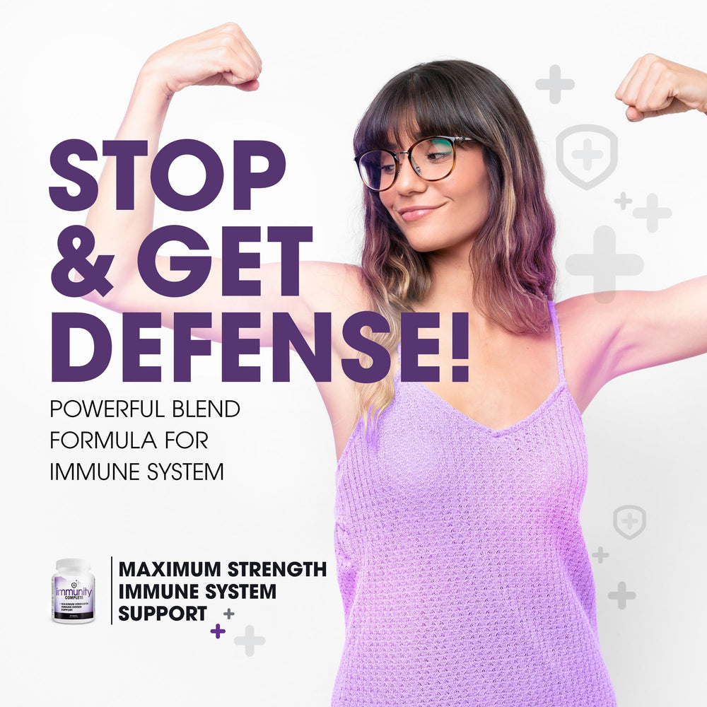 Immunity Complete capsules in bottle for convenient daily use