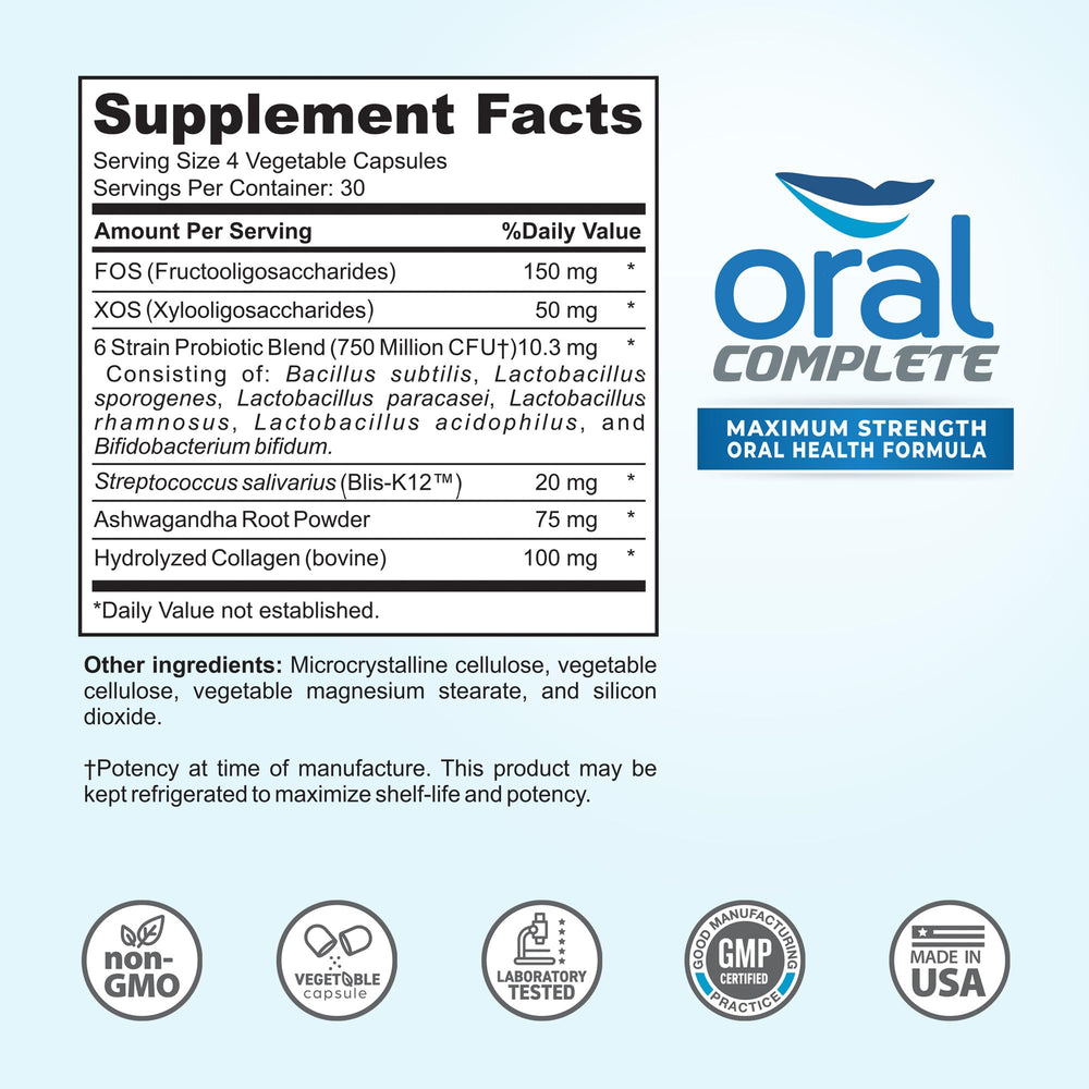 Instant Brands Oral Complete capsules featuring ashwagandha and collagen for daily wellness.