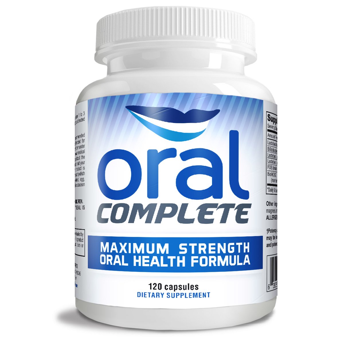 Instant Brands Oral Complete bottle closeup highlights all-natural fresh breath support.