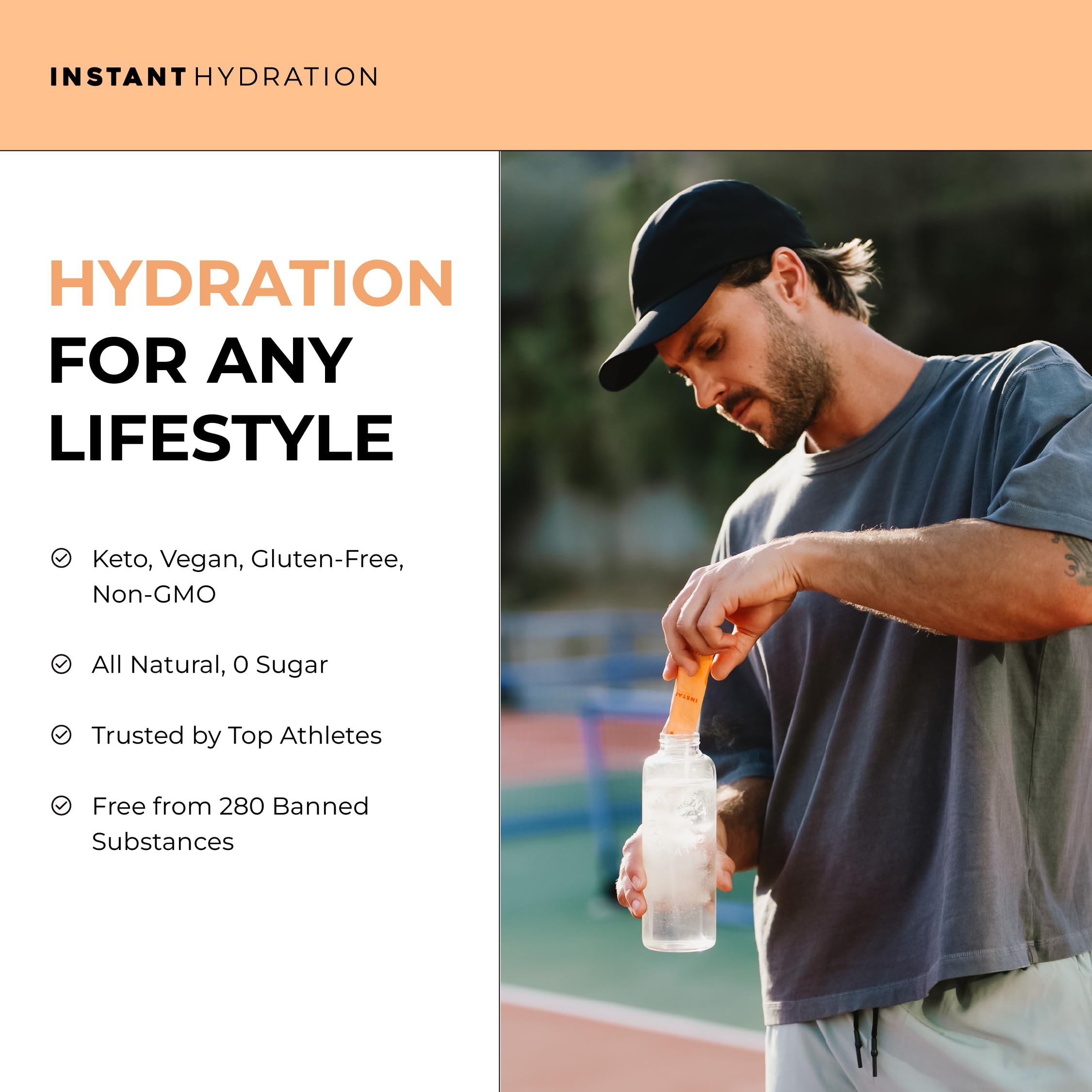 Instant Hydration nutrition label highlights electrolytes and minerals