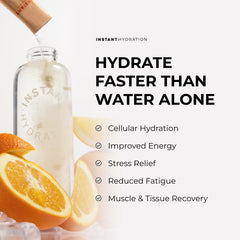 Instant Hydration on-the-go pack held during workout