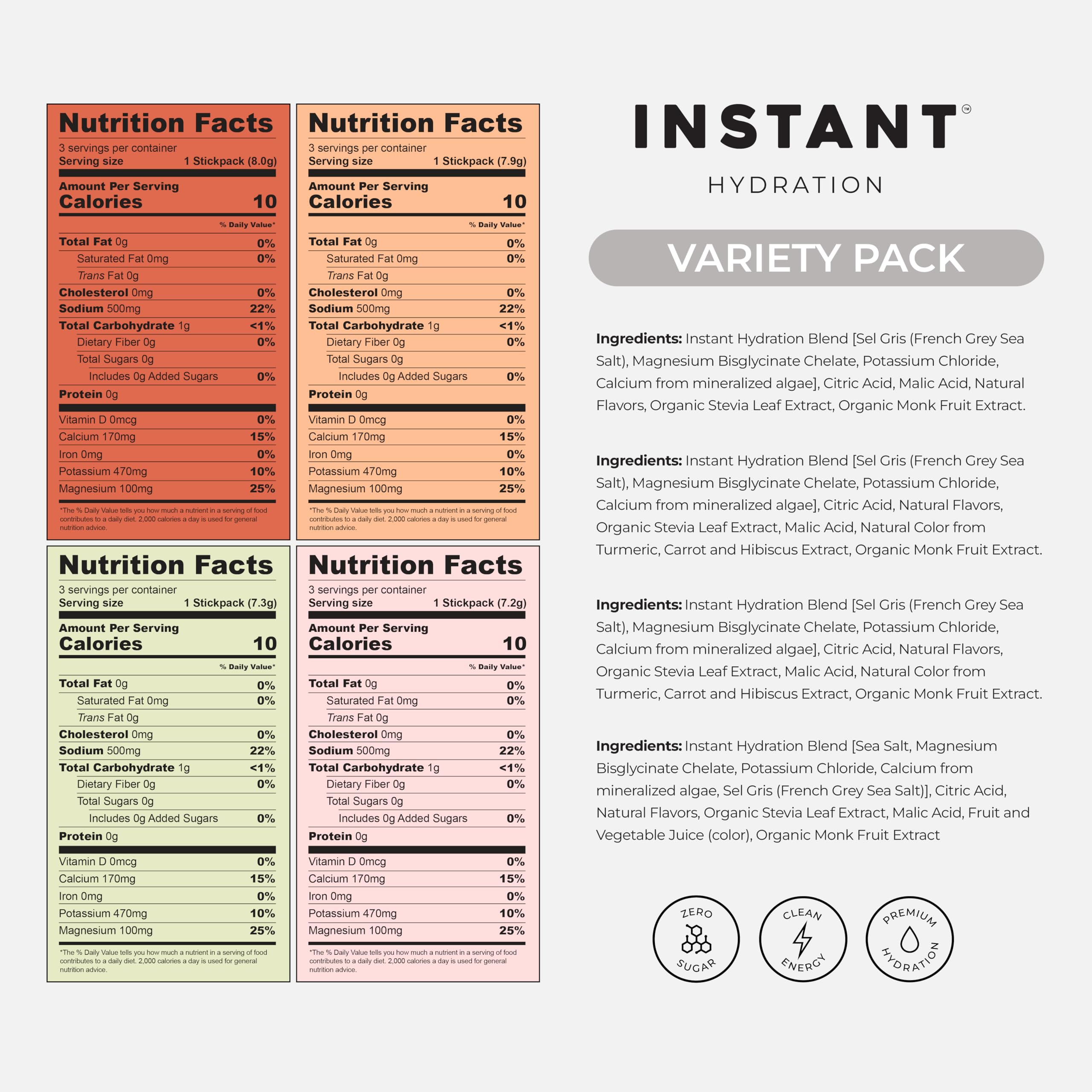 Instant Hydration on-the-go sachet ideal for gym bag.