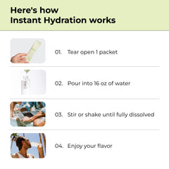 Close-up of Instant Hydration lemon-lime packet