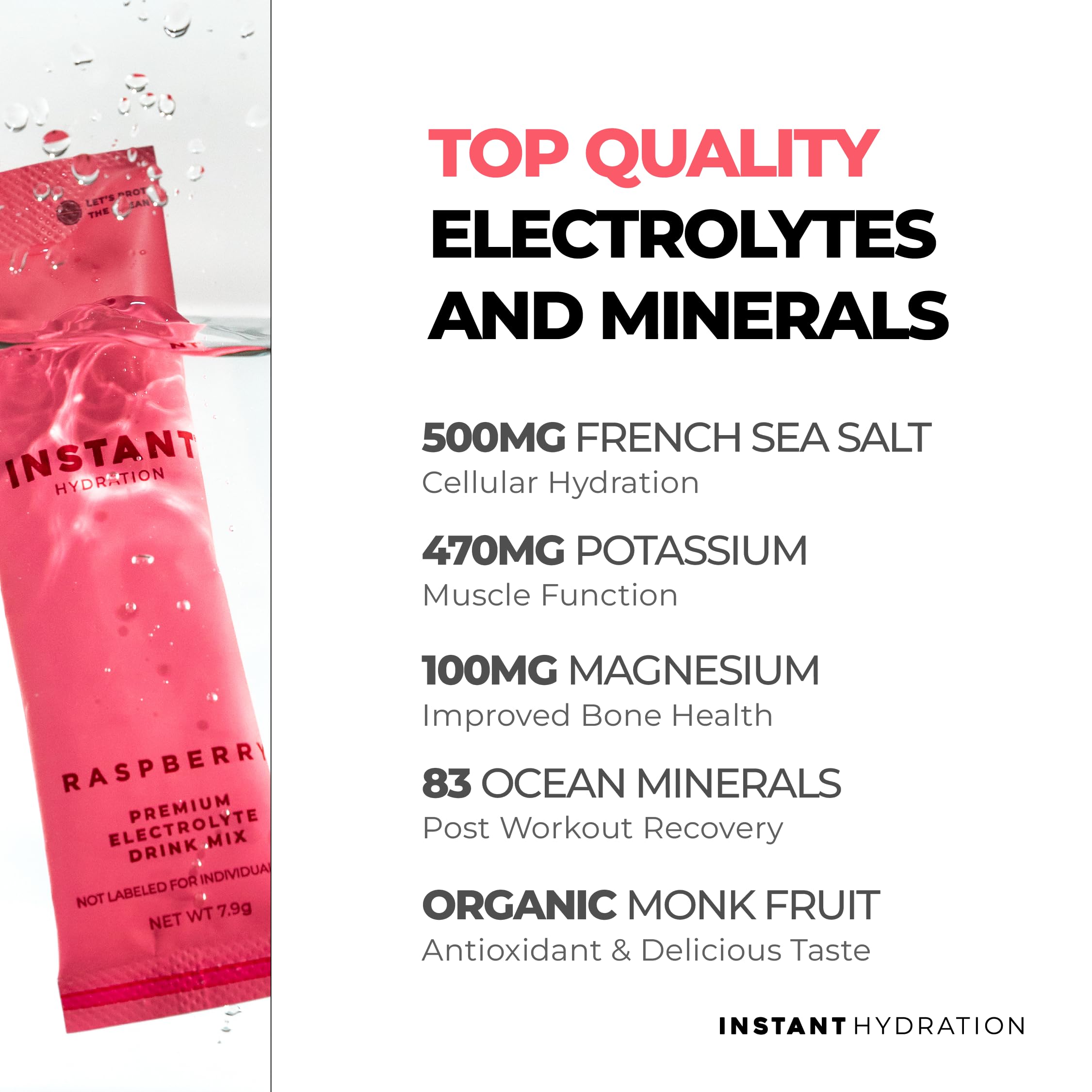 Instant Hydration packets on kitchen counter ready for daily hydration