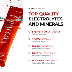 A spoon stirs Paloma powder into water, signaling fast mixability.