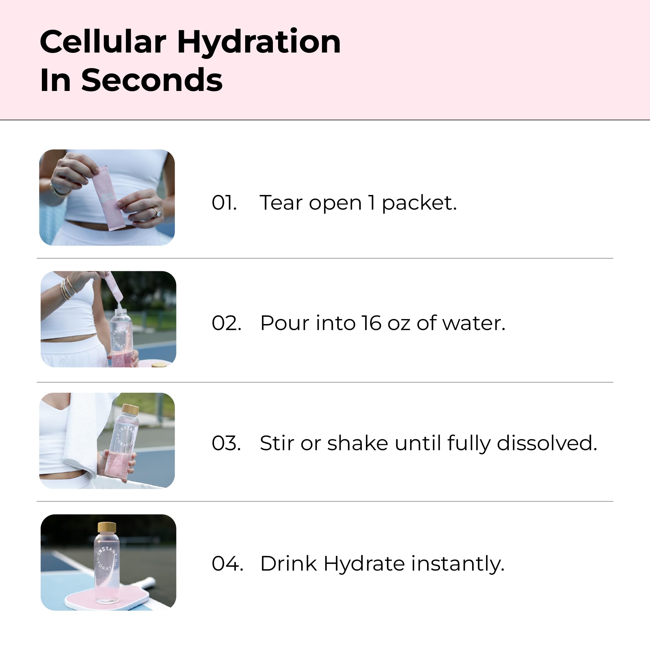 Pouring Instant Hydration into a water bottle during a gym session
