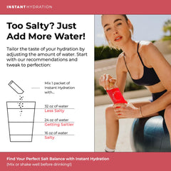 Instant Hydration powder dissolving in a tall glass for smooth hydration