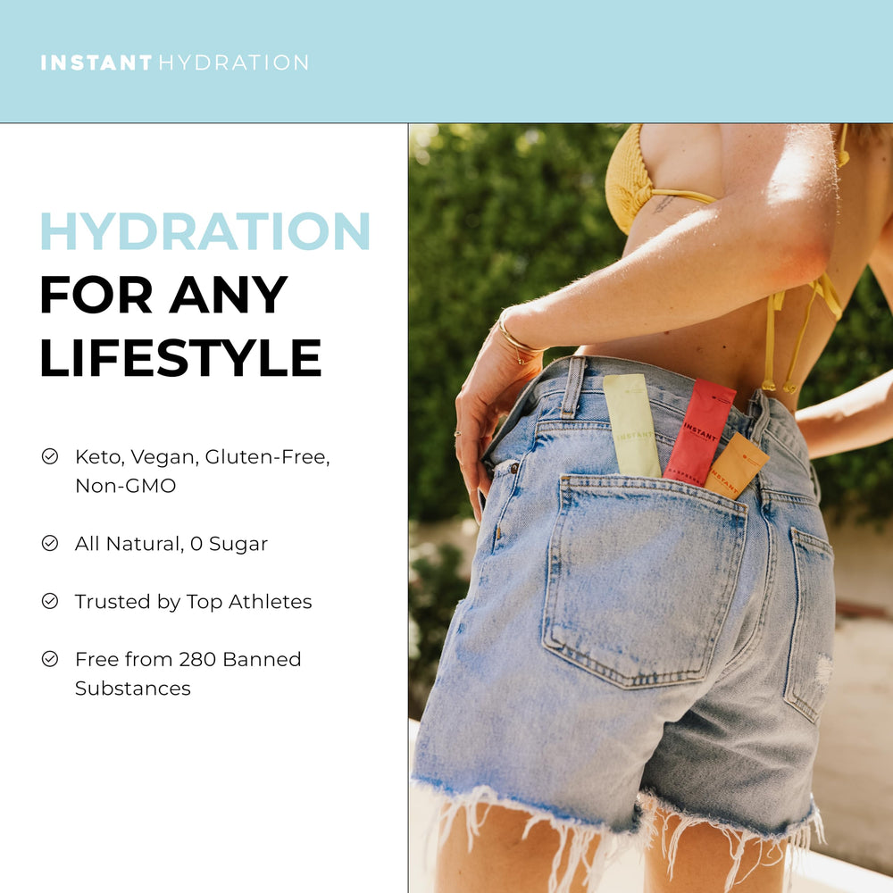 Instant Hydration Raspberry packets combine flavor and hydration after workouts.