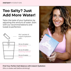 Vegan and gluten-free icons displayed on Instant Hydration packaging