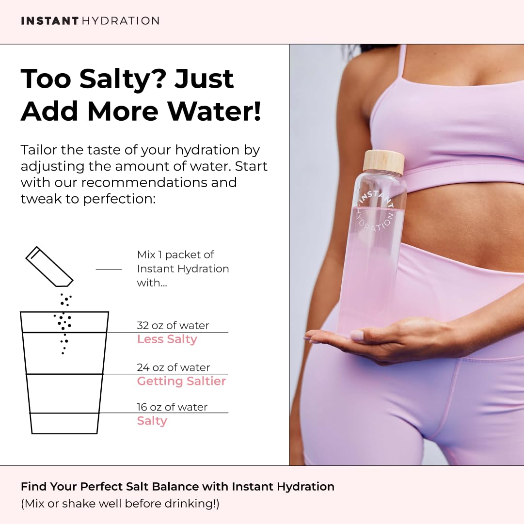 Instant Hydration watermelon drink in glass showcasing refreshing flavor and zero sugar.