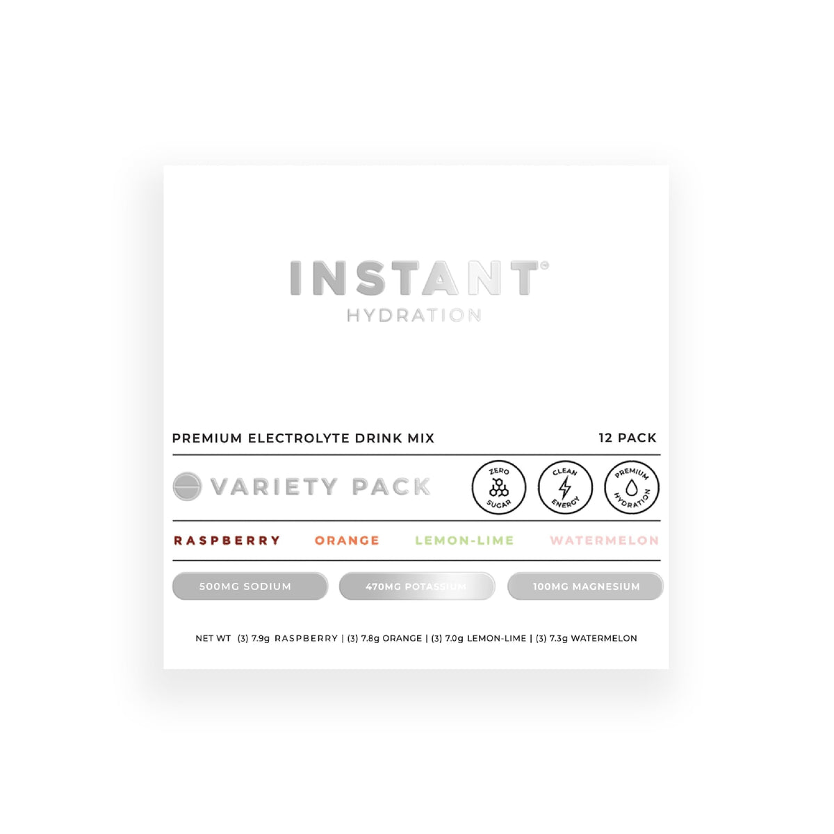Instant Hydration Watermelon packets for refreshing hydration during workouts.