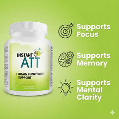 InstantATT capsules close-up highlights the high-potency nootropic blend.