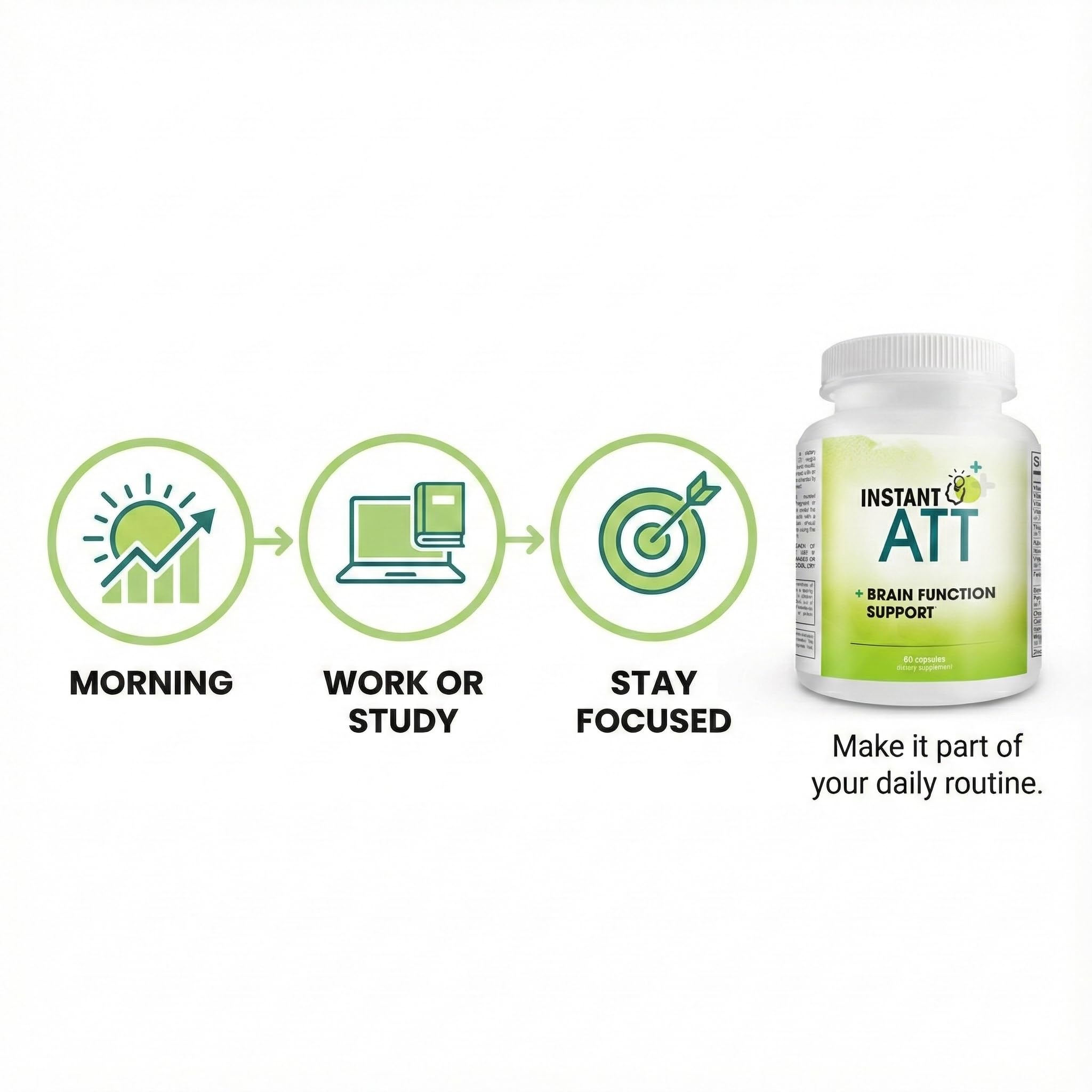 InstantATT daily ritual with capsules supports focused work sessions.