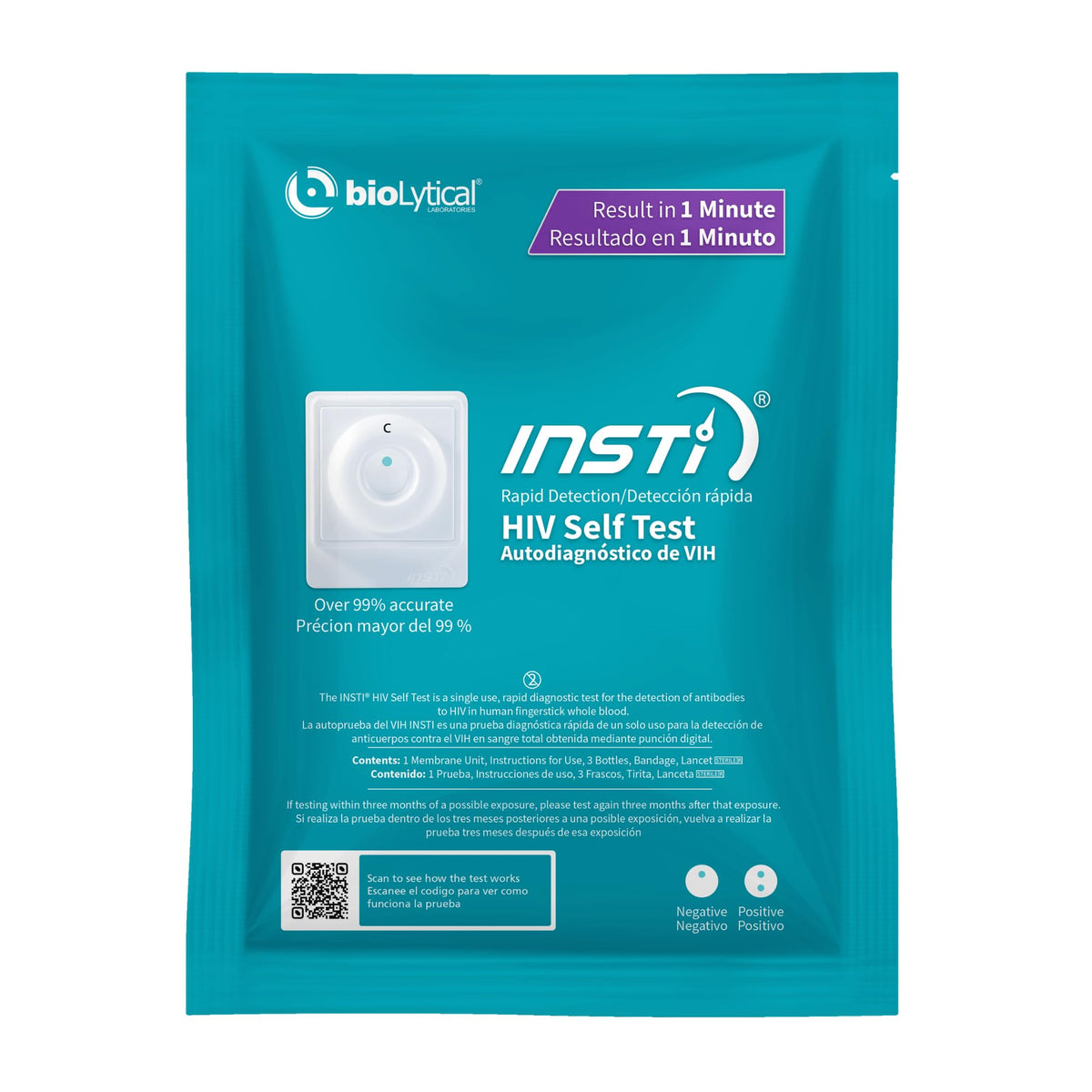 INSTI HIV Self Test kit cover for at-home privacy and ease.