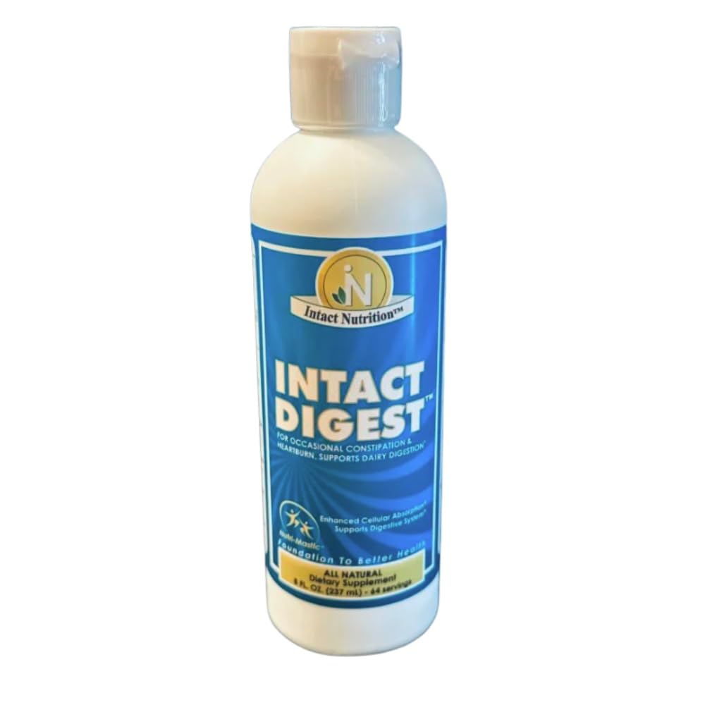 Intact Digest with Nutri-Mastic bottle pour shows ionic minerals for digestion support