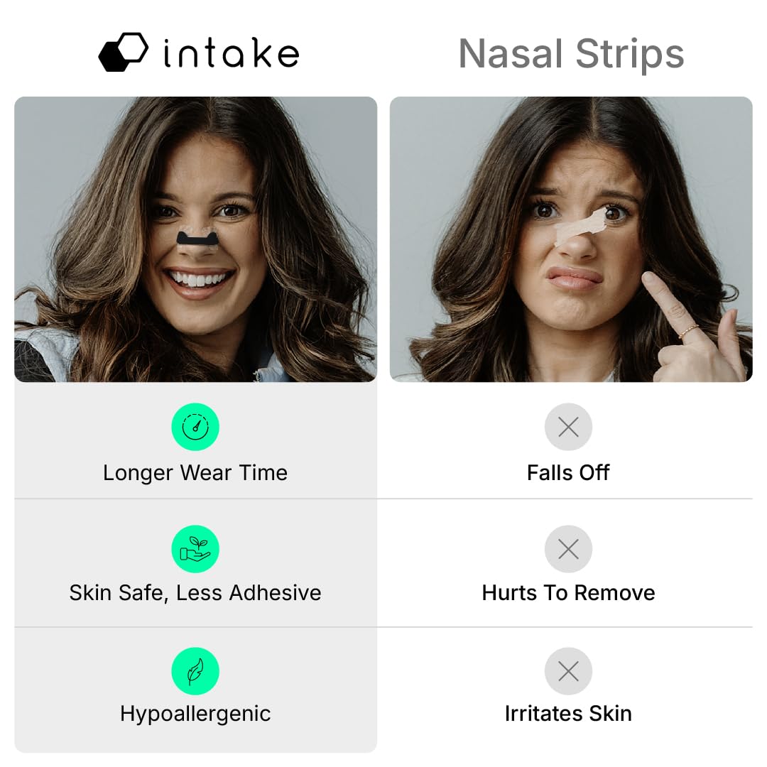 Intake night-use setup promoting calmer sleep and potential snoring reduction