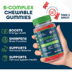 INTEGO Nutrition Vitamin B Complex Gummies label highlights daily values.