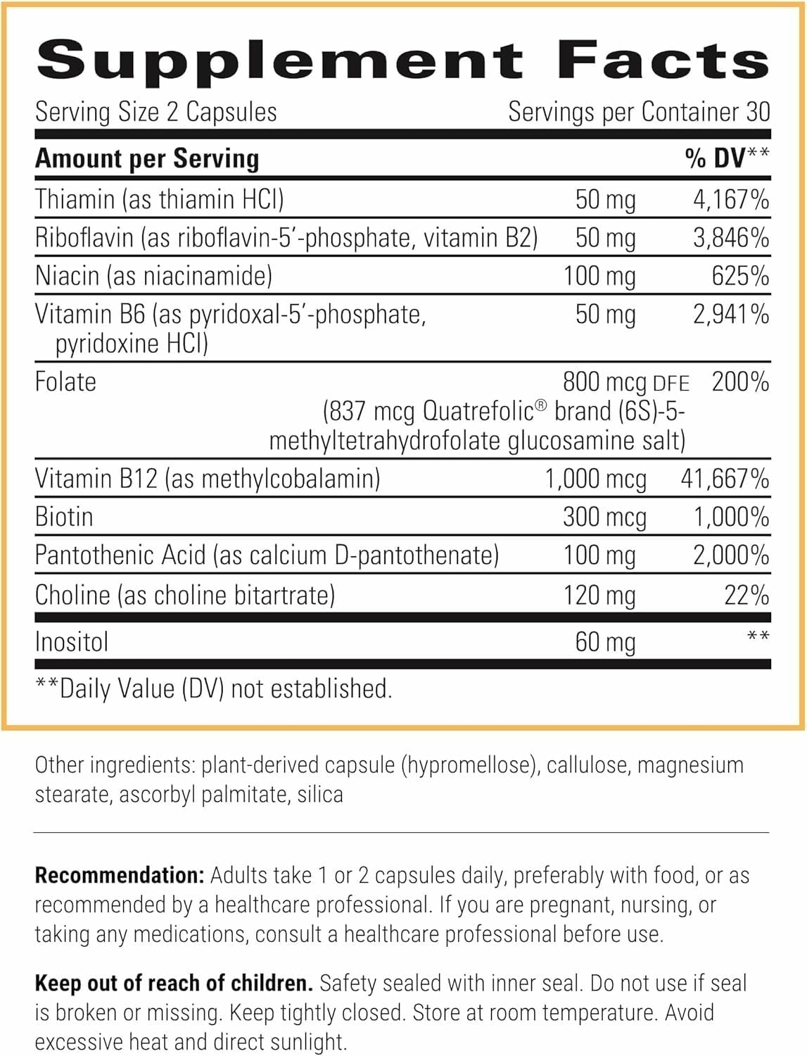Integrative Therapeutics Active B-Complex capsules close-up shows easy dosing and consistency.
