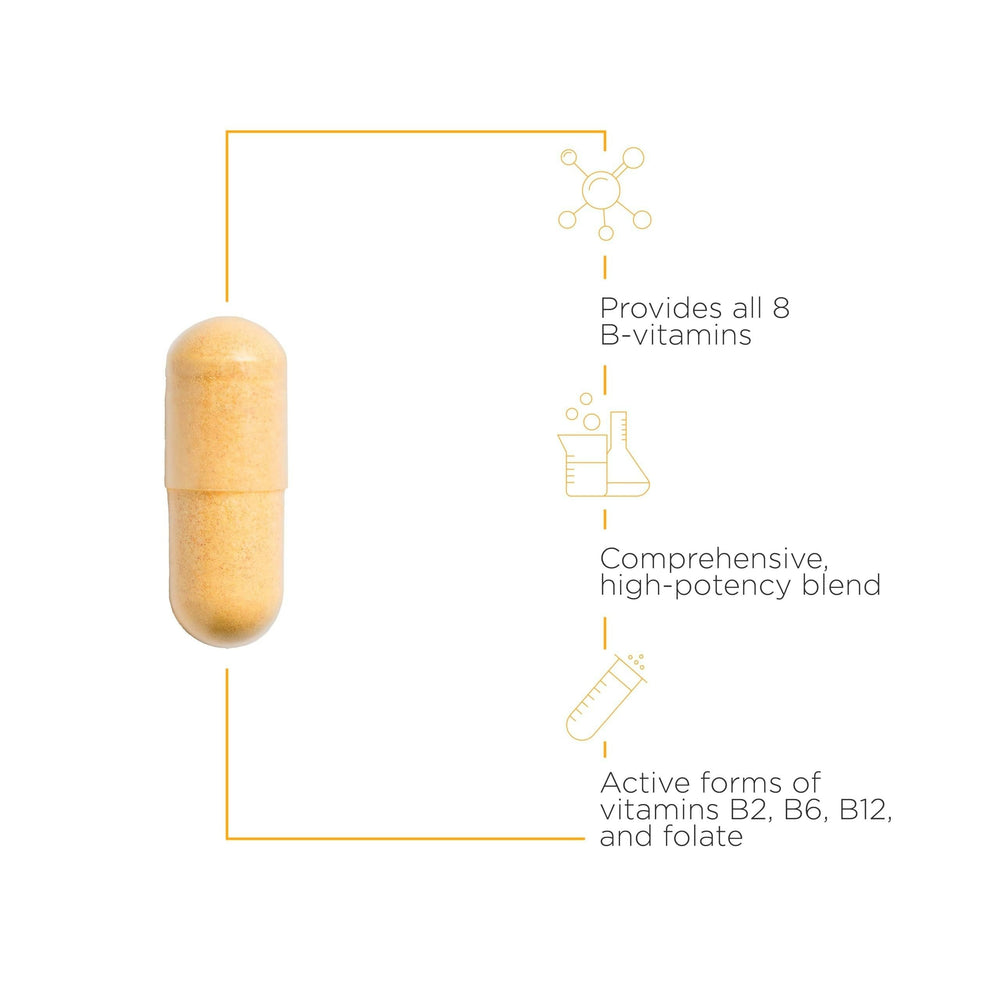 Quatrefolic folate details on Active B-Complex packaging.