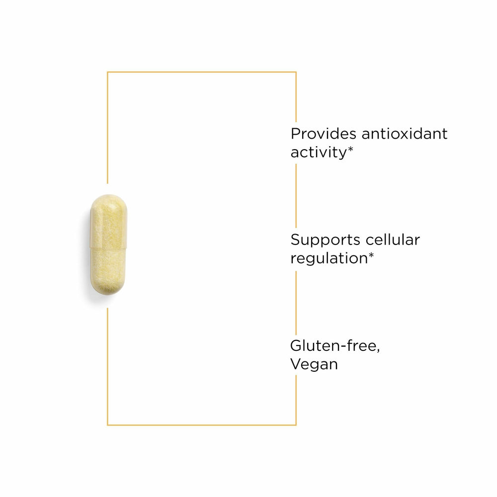 Integrative Therapeutics Alpha-Glycosyl Isoquercitrin bottle pour shows convenient daily serving.