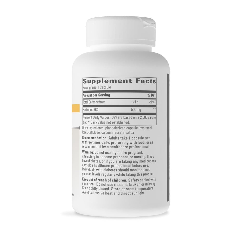 Integrative Therapeutics Berberine label showing dairy-free and gluten-free formulation