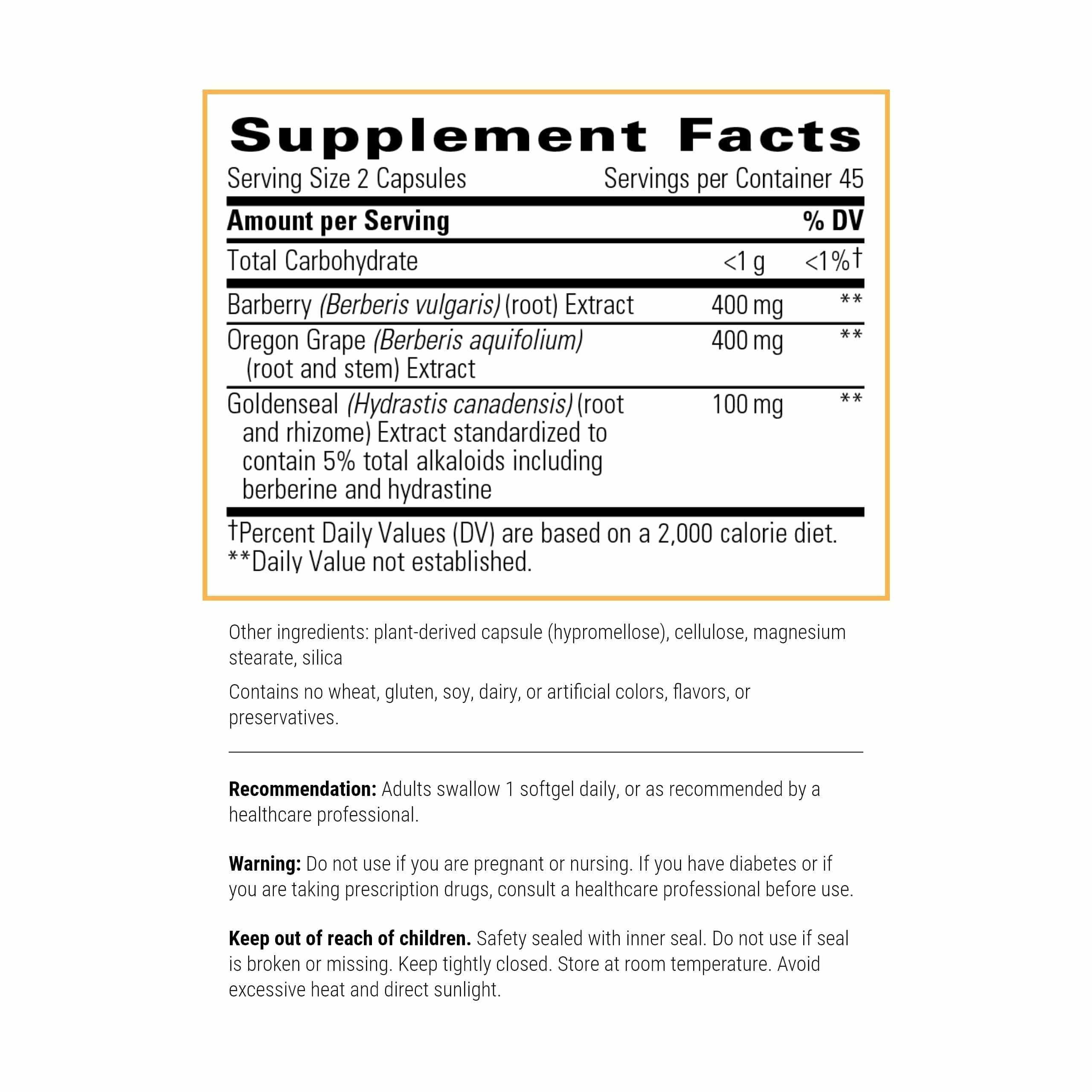 Integrative Therapeutics Berberine Complex capsules ready for easy daily use