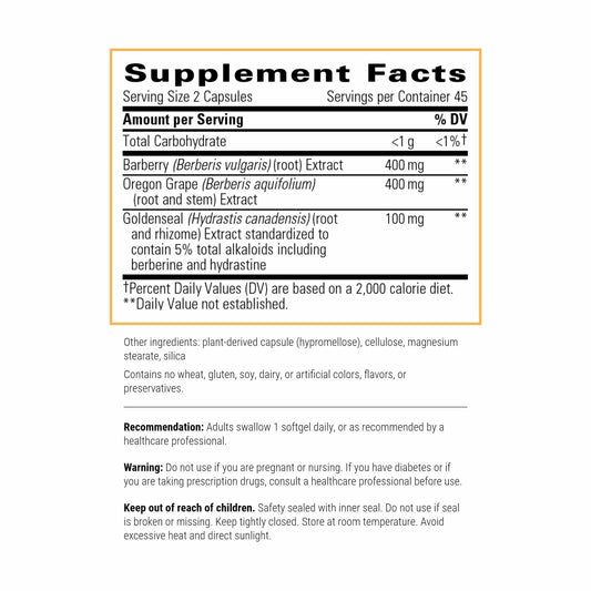 Integrative Therapeutics Berberine Complex capsules ready for easy daily use