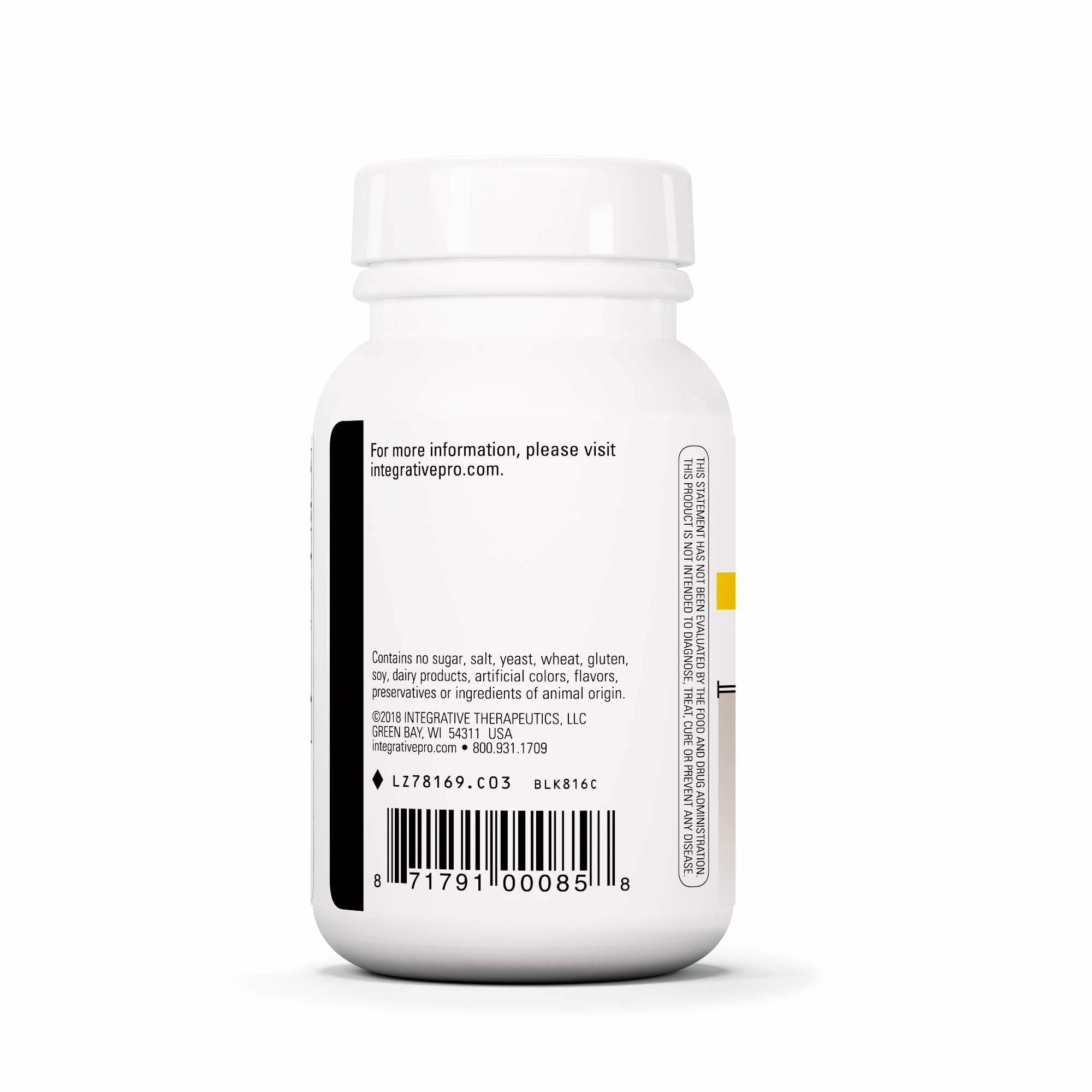 Integrative Therapeutics Berberine Complex label close-up showing berberine-containing ingredients
