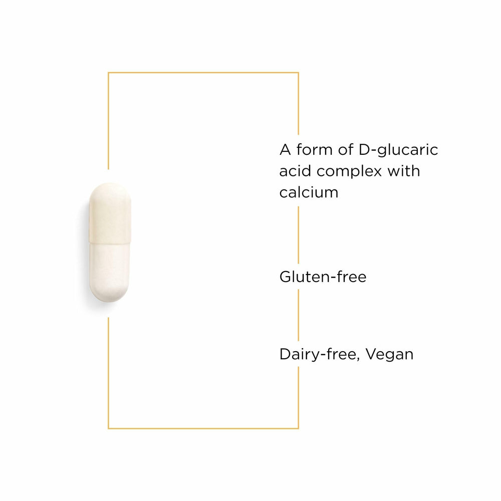 Integrative Therapeutics Calcium D-Glucarate dosage spoon illustrating easy daily serving size.