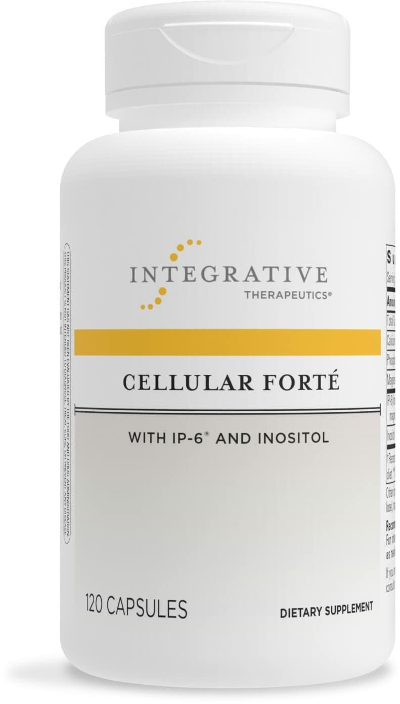 Integrative Therapeutics Cellular Forte bottle showing vegan, gluten-free formula for immune support.