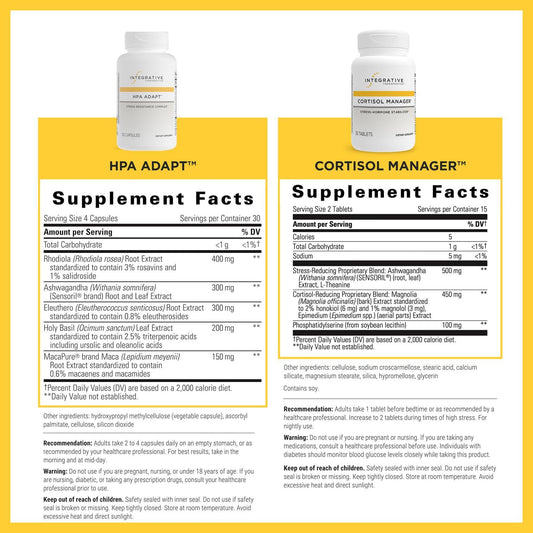Integrative Therapeutics Cortisol Manager capsules for daily stress relief routine