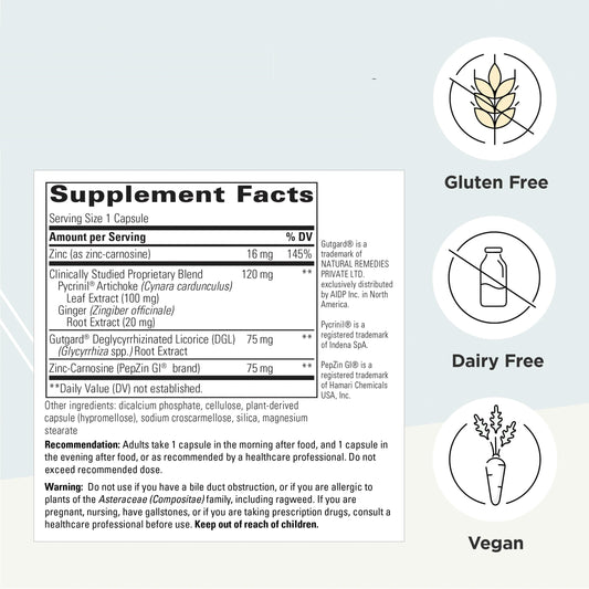 Capsules close-up of Integrative Therapeutics Heartburn Advantage, 60 capsules
