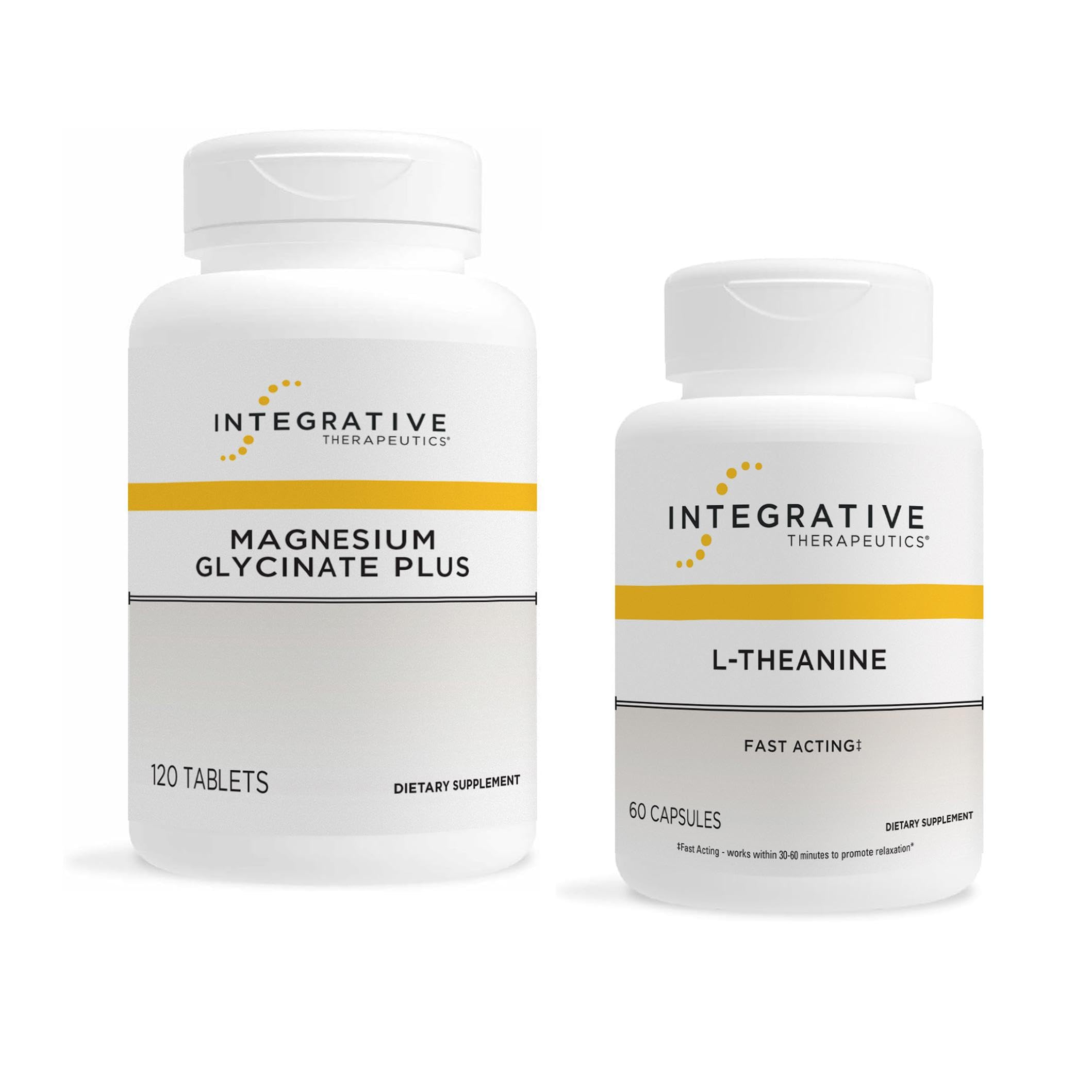 Integrative Therapeutics L-Theanine bottle promoting relaxed focus