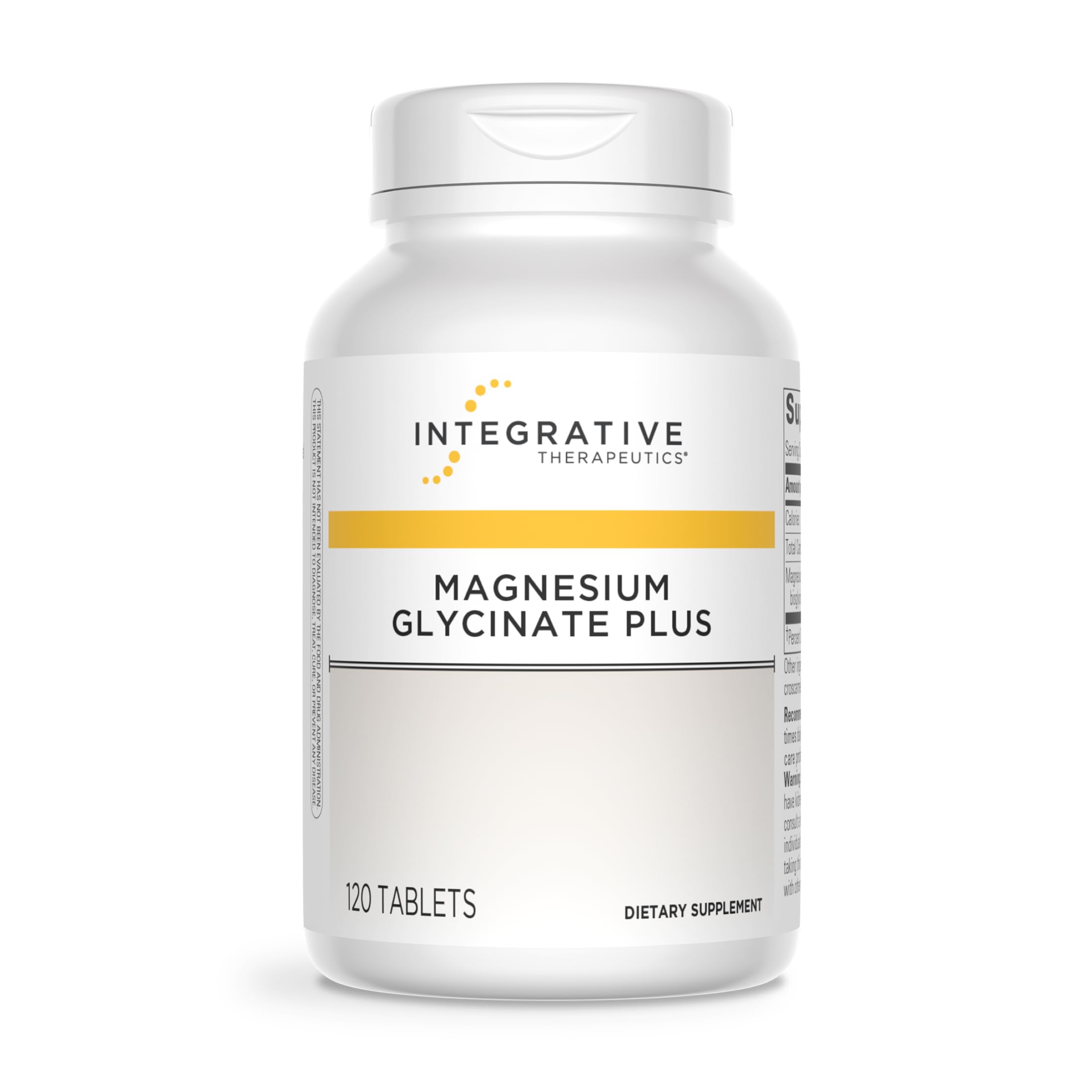 Integrative Therapeutics Magnesium Glycinate Plus bottle front highlighting heart and muscular support potential