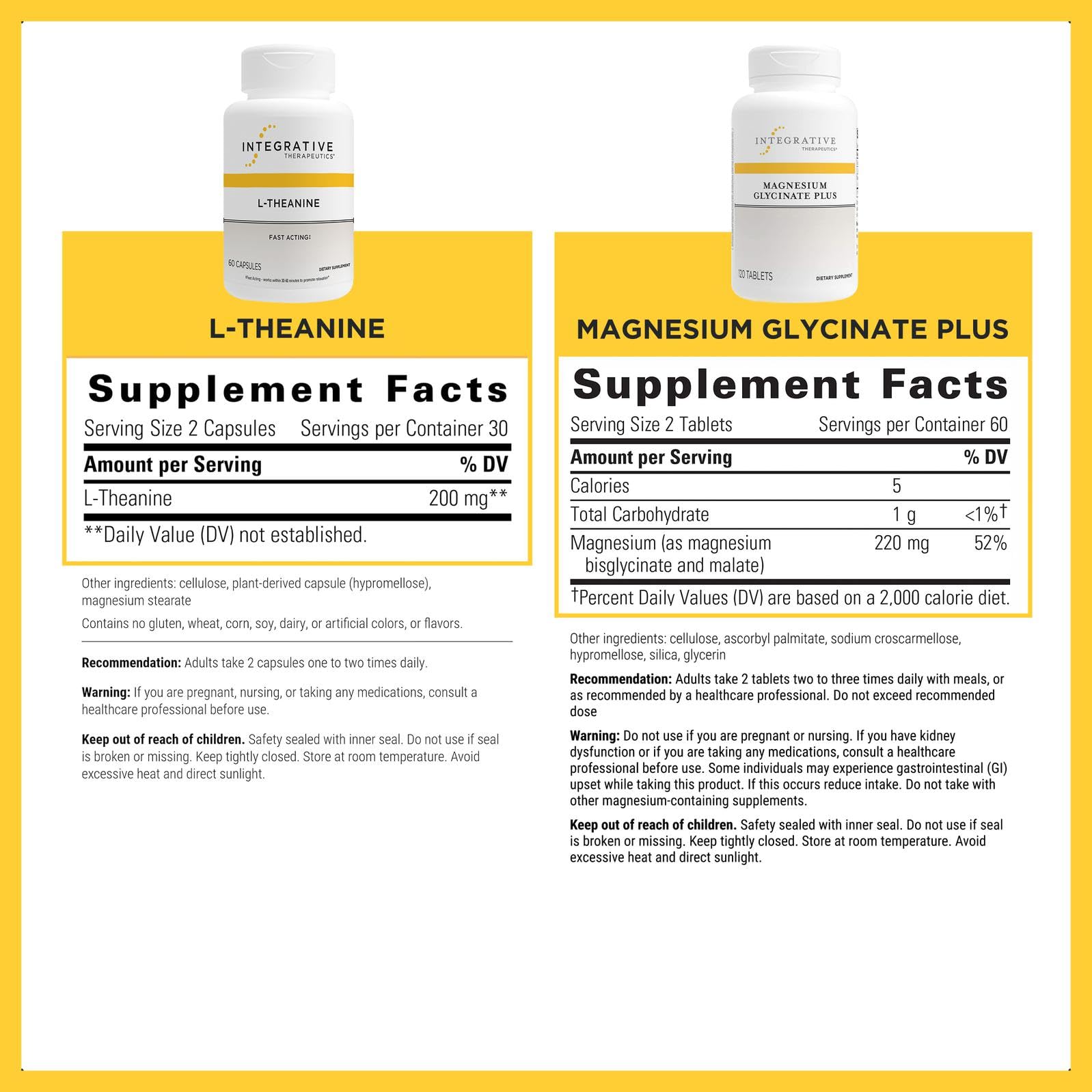 Integrative Therapeutics Magnesium Glycinate Plus bottle supports heart and muscles
