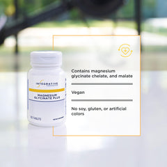 Integrative Therapeutics Magnesium Glycinate Plus label highlighting bisglycinate and malate blend