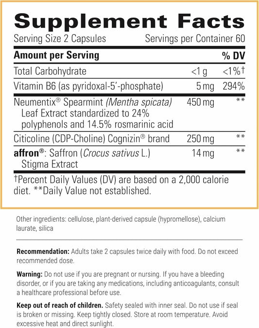 Neurologix bottle side view highlighting product identity and allergen-friendly profile
