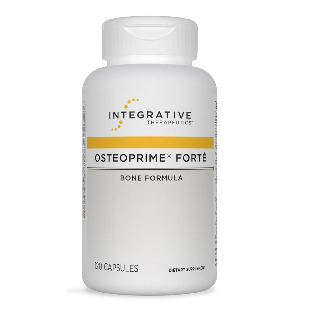 Integrative Therapeutics Osteoprime Forte bottle front highlighting dairy-free bone health.