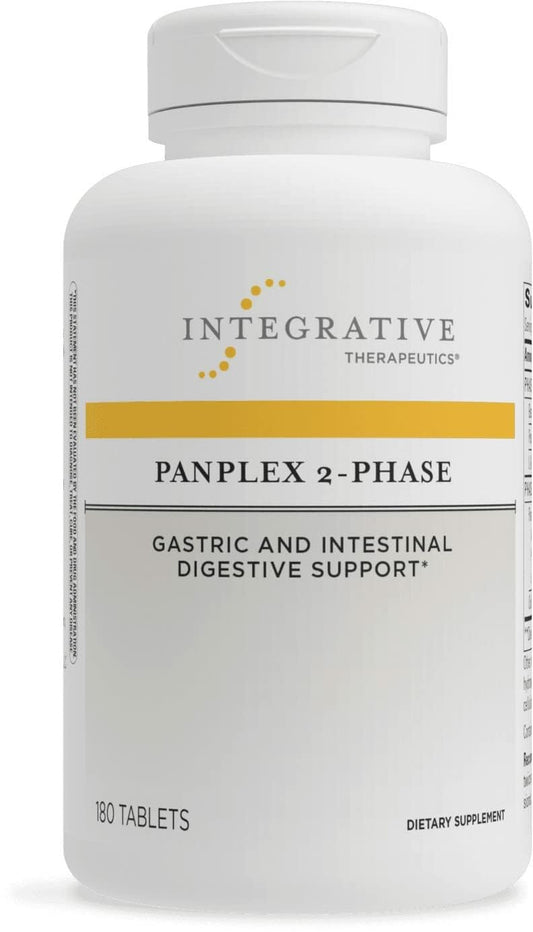 Integrative Therapeutics Panplex 2-Phase bottle on countertop offers daily digestive support.