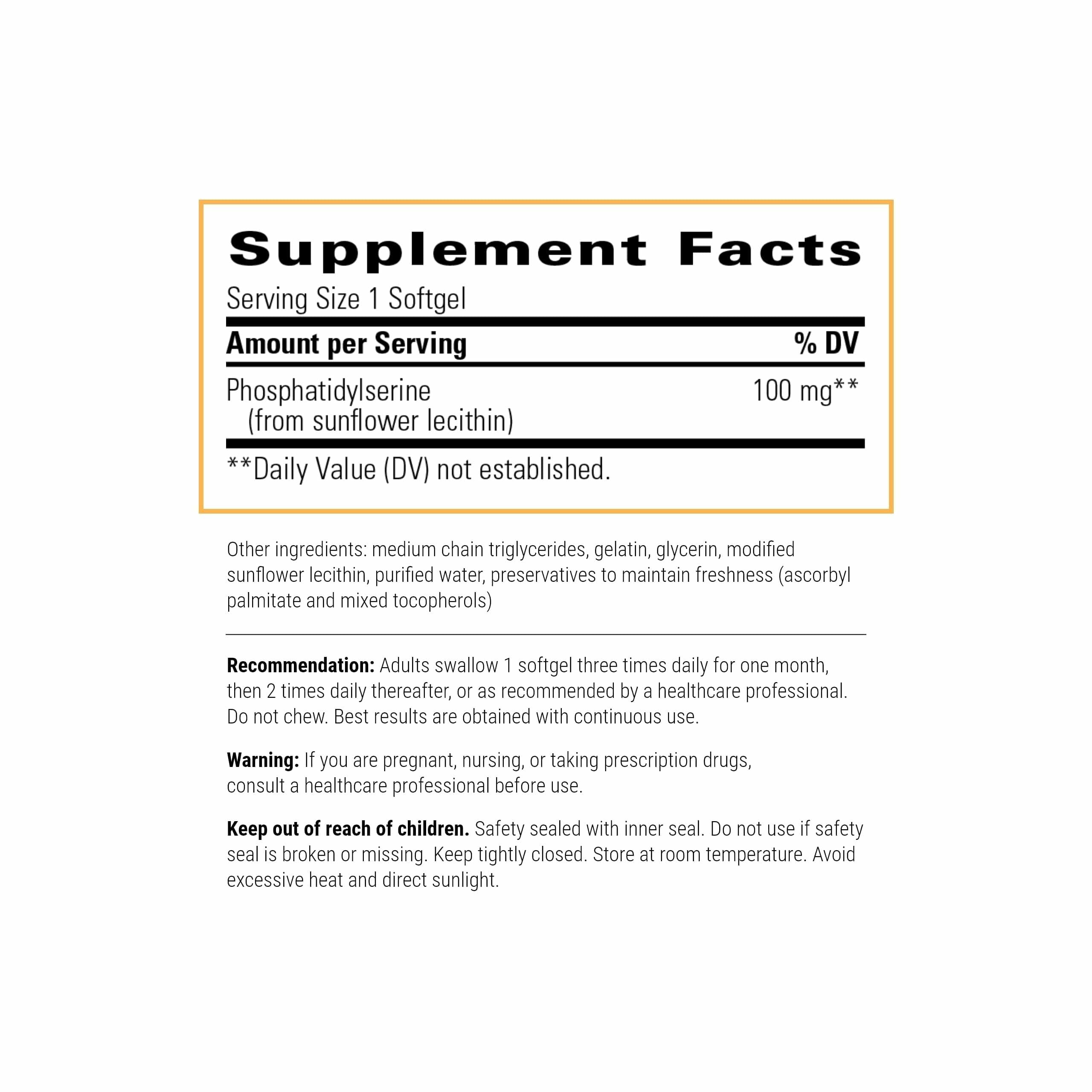 Integrative Therapeutics Phosphatidylserine softgels-closeup shows smooth texture.