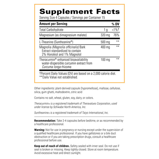 Pro-Som capsules featuring L-theanine and magnesium for calm sleep support.