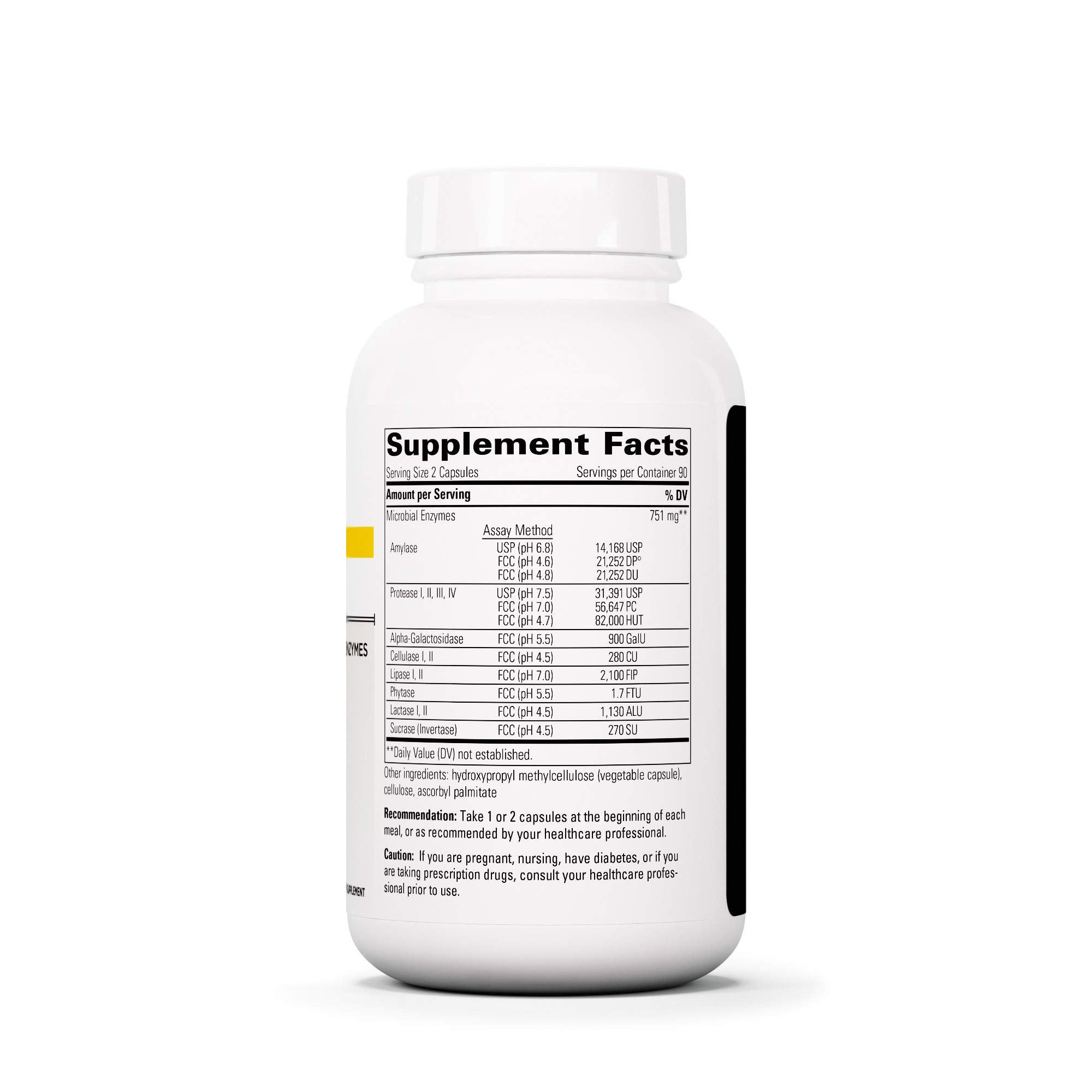 Label close-up of Integrative Therapeutics Similase BV for digestion support